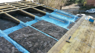 innenliegende Dämmung mit einer Sanierungsdampfbremse