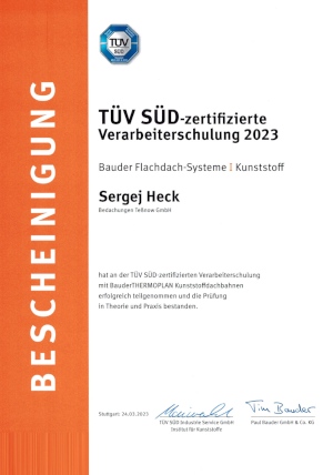 Bauder Flachdach-Systeme Sergej Heck